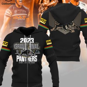 2023 Grand Final Panthers Mascot Design Black 3D Hoodie