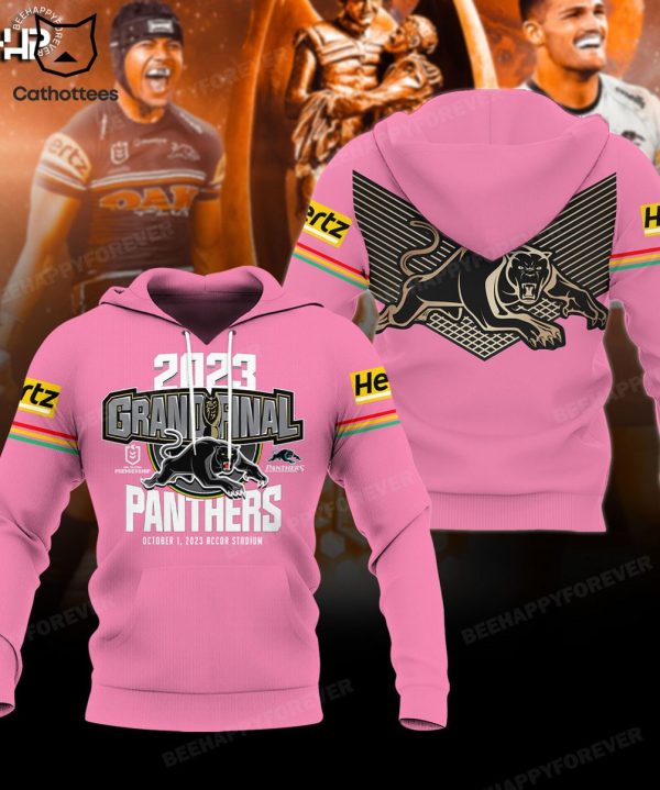 2023 Grand Final Panthers Mascot Design Pink 3D Hoodie