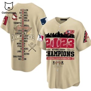 2023 National League Champions Arizona Diamondbacks 2001-2023 Logo Design Baseball Jersey