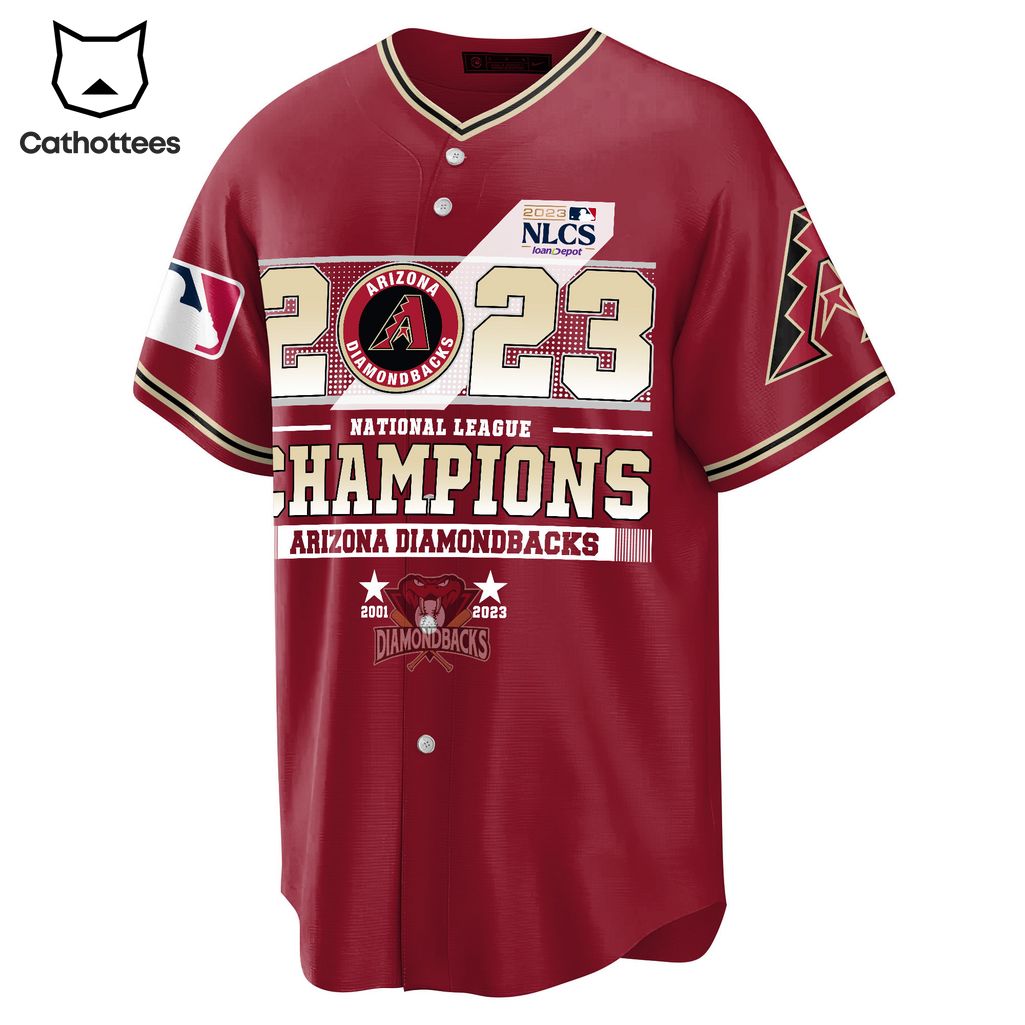 2023 Philadelphia Philies National League Champions Arizona Dimondbacks 2001-2023 Logo Design Baseball Jersey