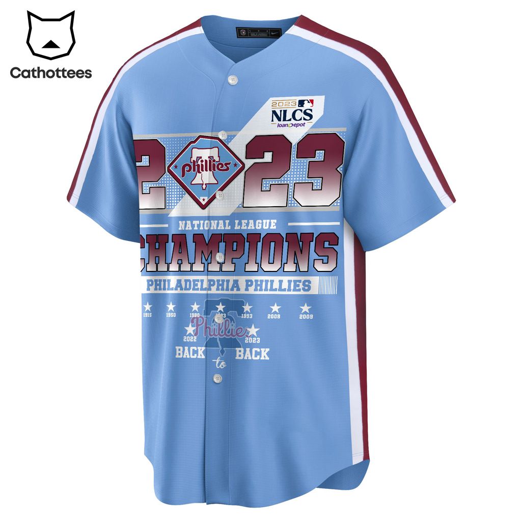 2023 Philadelphia Philies National League Champions NLCS Design Baseball Jersey