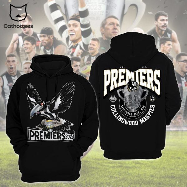 2023 Premiers Collingwood Magpies 2023 3D Hoodie