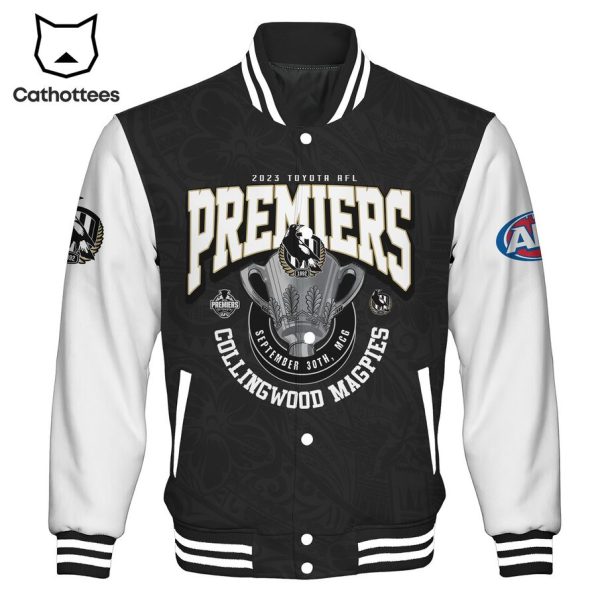 2023 Toyota AFL Premiers Collingwood Magpies 3D Baseball Jacket