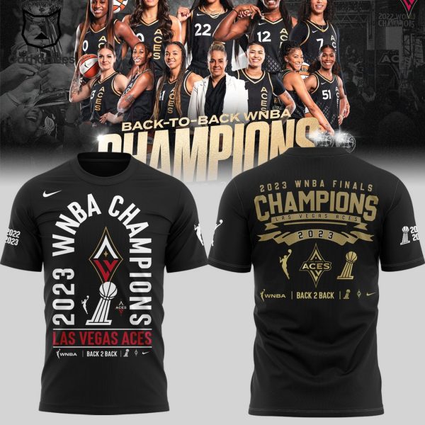 2023 WNBA Champions Las Vegas Aces Back To Back 3D T-Shirt