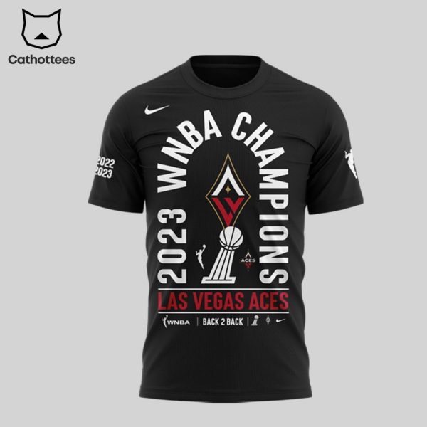 2023 WNBA Champions Las Vegas Aces Back To Back 3D T-Shirt