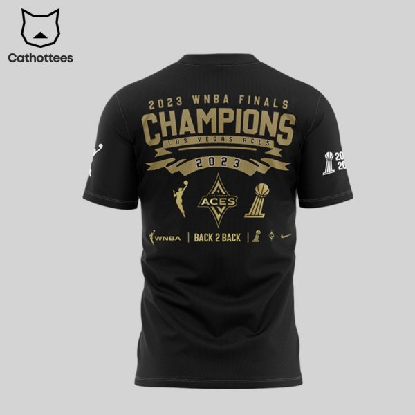 2023 WNBA Champions Las Vegas Aces Back To Back 3D T-Shirt