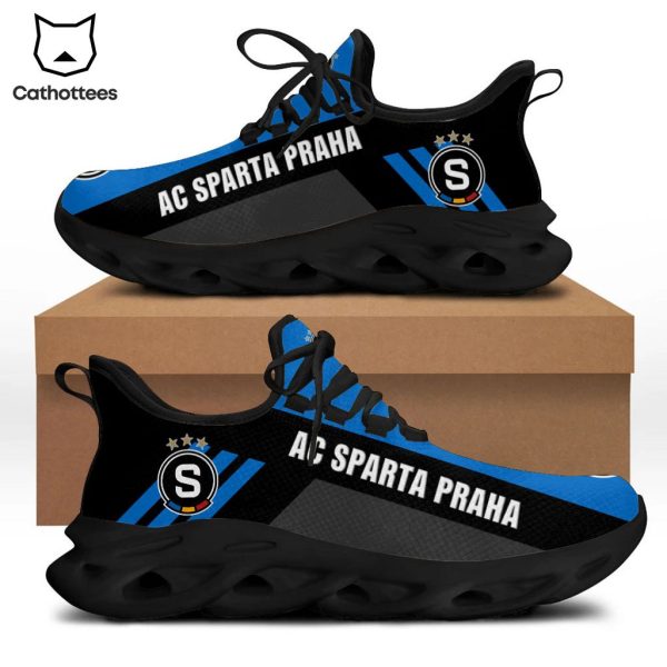 AC Sparta Praha Blue Black Blue Trim Logo Design Max Soul Shoes