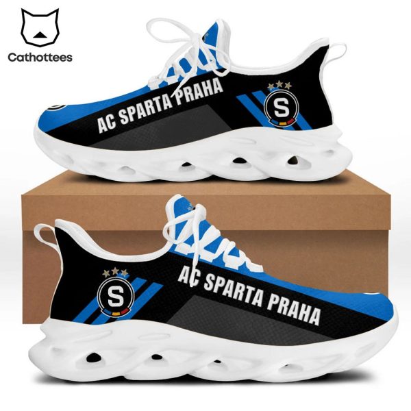 AC Sparta Praha Blue Black Blue Trim Logo Design Max Soul Shoes