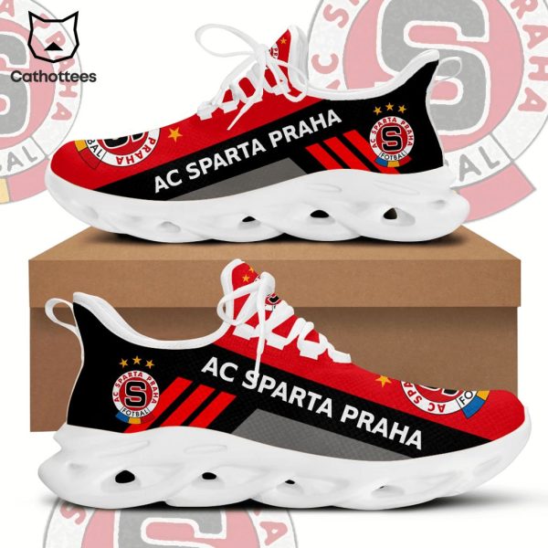 AC Sparta Praha Red Black Red Trim Logo Design Max Soul Shoes