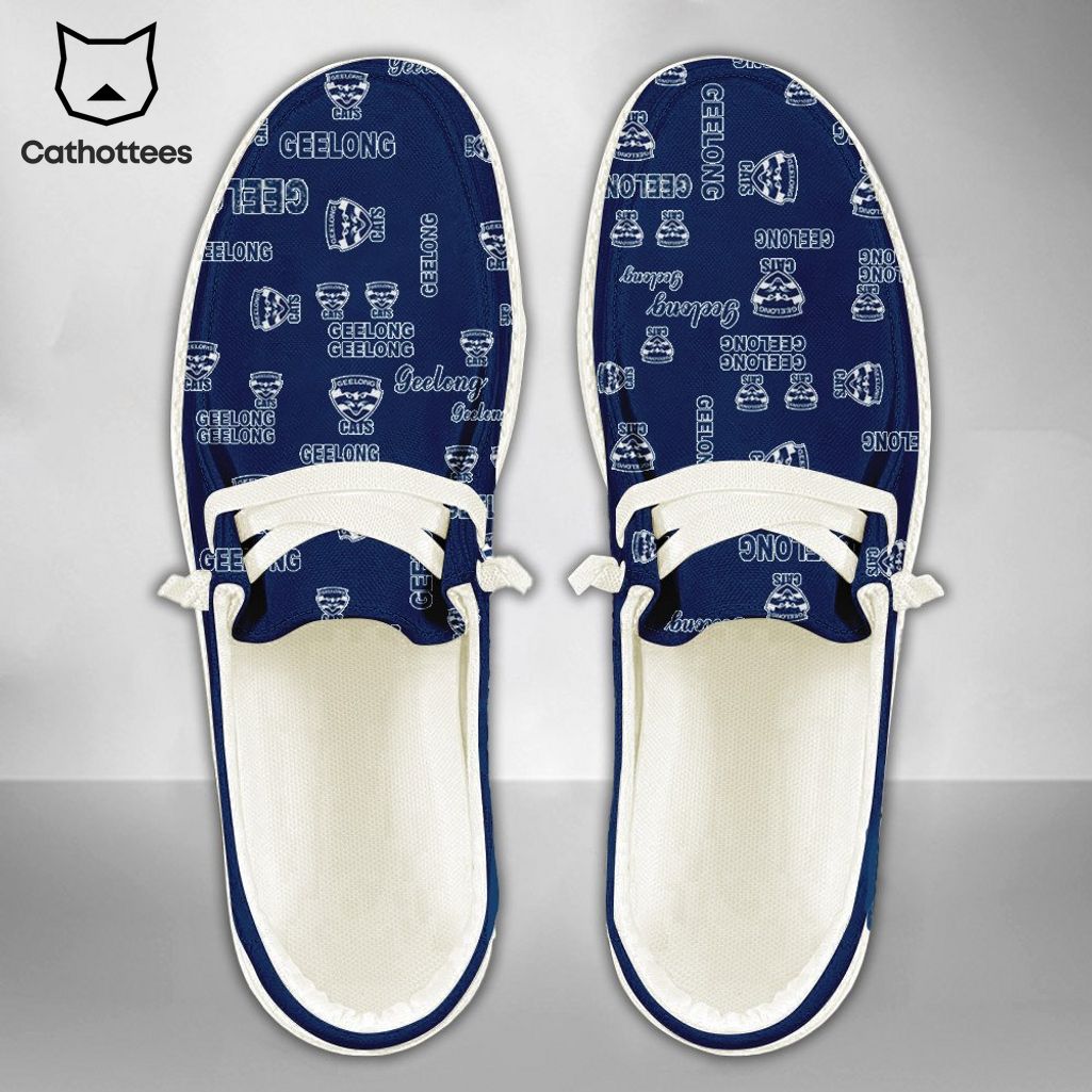 AFL Geelong Blue Design New Hey Dude Shoes