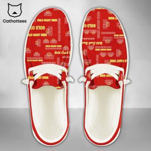 AFL Gold Coast Suns Red Design New Hey Dude Shoes