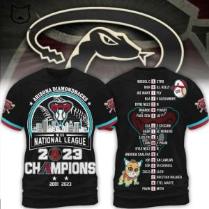 Arizona Diamondbacks NLCS National League 2023 Champions Logo Design 2001-2003 3D T-Shirt