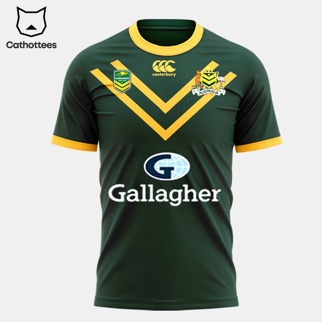 Australian Kangaroos Pacific Gallagher Green Design 3D T-Shirt