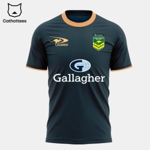 Australian Kangaroos Pacific Rugby League Logo Green Design 3D T-Shirt