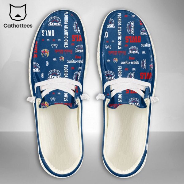 [AVAILABLE] NCAA Florida Atlantic Owls Custom Name Hey Dude Shoes