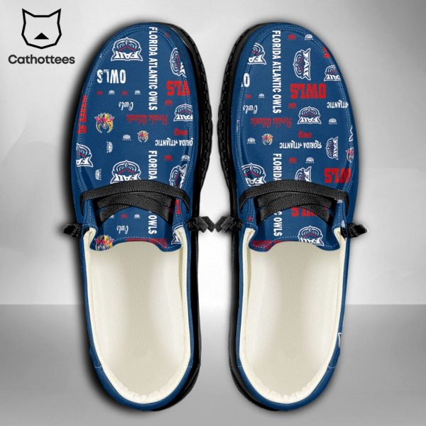 [AVAILABLE] NCAA Florida Atlantic Owls Custom Name Hey Dude Shoes