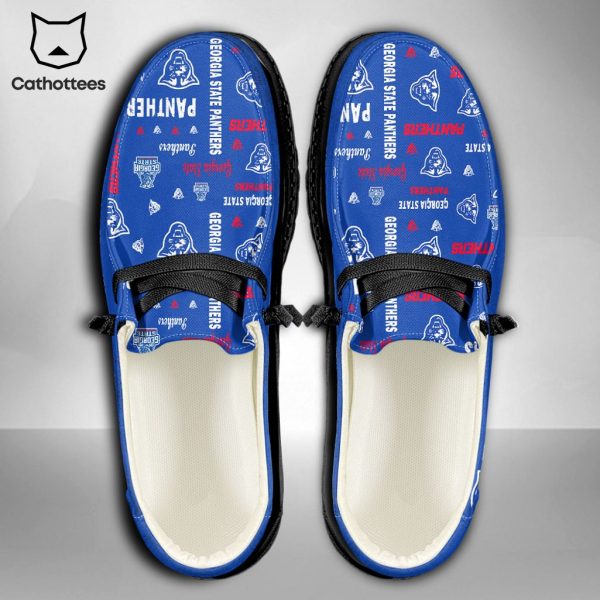[AVAILABLE] NCAA Georgia State Panthers Custom Name Hey Dude Shoes
