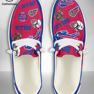 [AVAILABLE] NFL Buffalo Bills  Custom Name Hey Dude Shoes