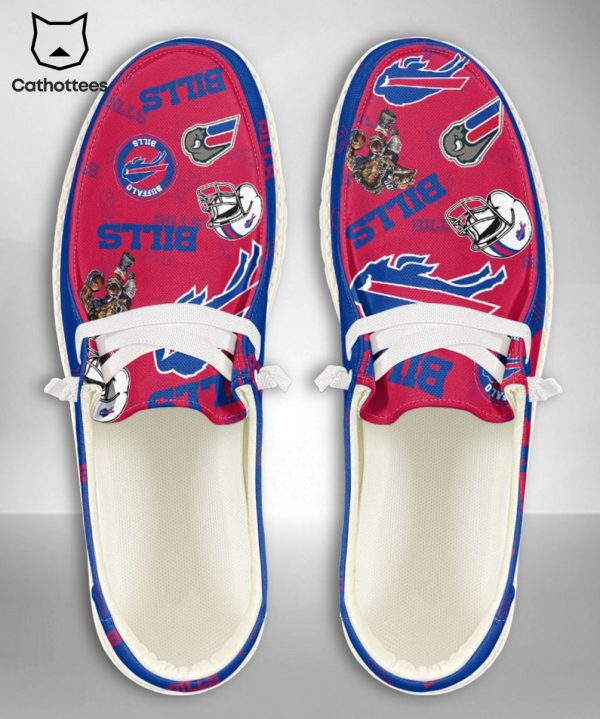 [AVAILABLE] NFL Buffalo Bills  Custom Name Hey Dude Shoes