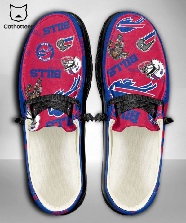 [AVAILABLE] NFL Buffalo Bills  Custom Name Hey Dude Shoes