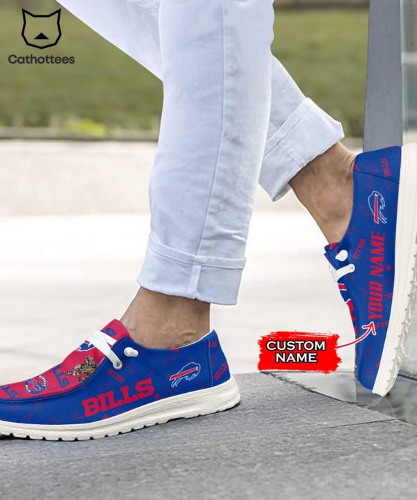 [AVAILABLE] NFL Buffalo Bills  Custom Name Hey Dude Shoes