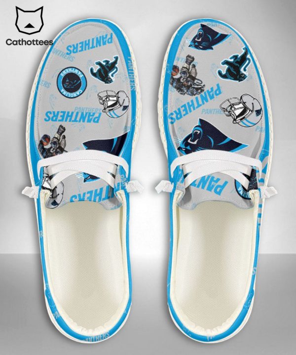 AVAILABLE NFL Carolina Panthers  Custom Name Hey Dude Shoes