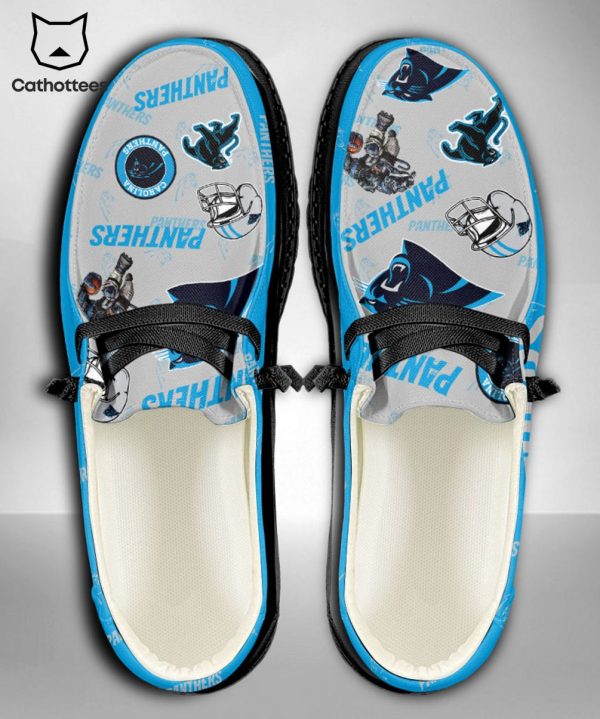 AVAILABLE NFL Carolina Panthers  Custom Name Hey Dude Shoes