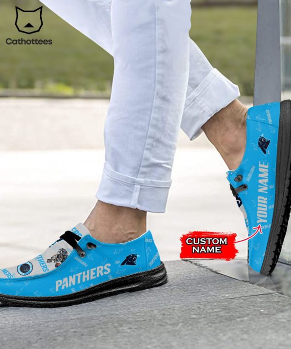 AVAILABLE NFL Carolina Panthers  Custom Name Hey Dude Shoes