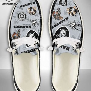 AVAILABLE NFL Las Vegas Raiders  Custom Name Hey Dude Shoes