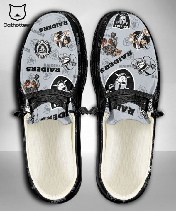 AVAILABLE NFL Las Vegas Raiders  Custom Name Hey Dude Shoes