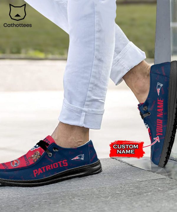 AVAILABLE NFL New England Patriots  Custom Name Hey Dude Shoes