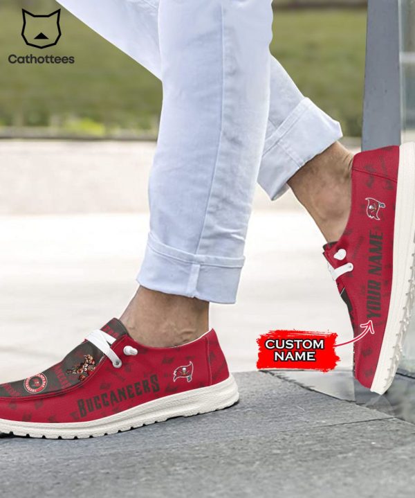 [AVAILABLE] NFL Tampa Bay Buccaneers Custom Name Hey Dude Shoes