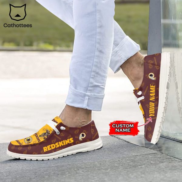 [AVAILABLE] NFL Washington Redskins Custom Name Hey Dude Shoes