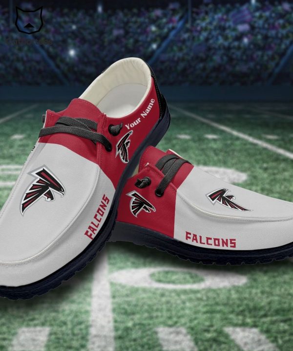 AVAILABLE Personalized NFL Atlanta Falcons Logo Design Hey Dude Shoes