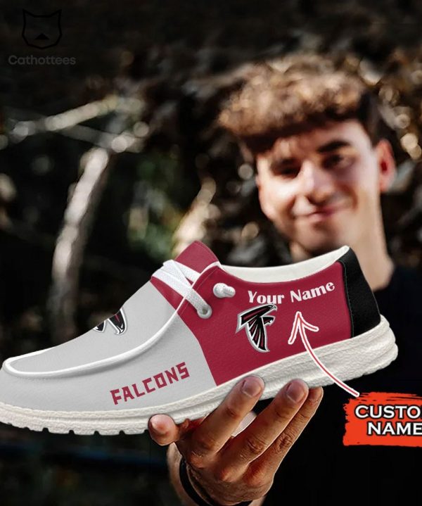 AVAILABLE Personalized NFL Atlanta Falcons Logo Design Hey Dude Shoes