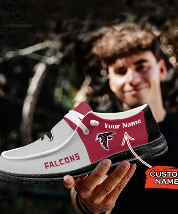 AVAILABLE Personalized NFL Atlanta Falcons Logo Design Hey Dude Shoes