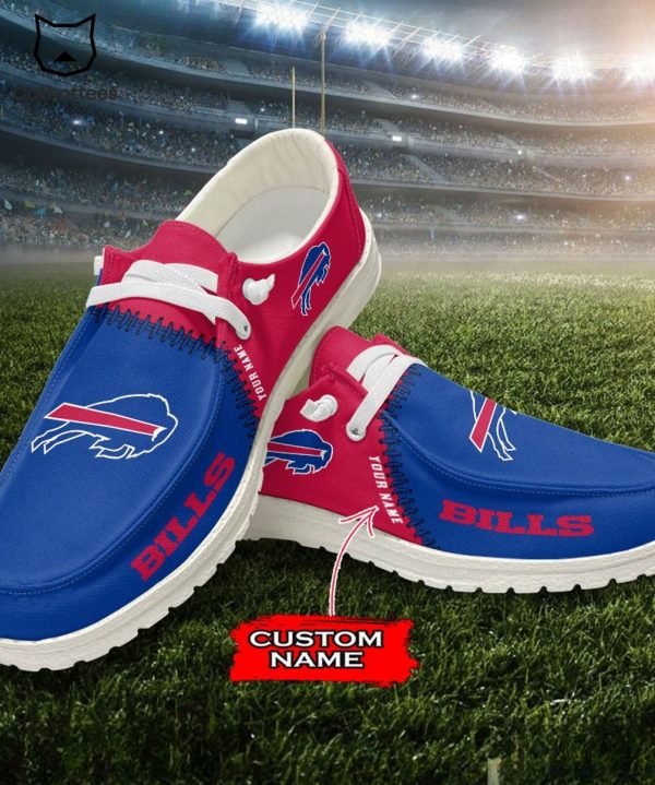 [AVAILABLE] Personalized NFL Buffalo Bills Logo Design Hey Dude Shoes