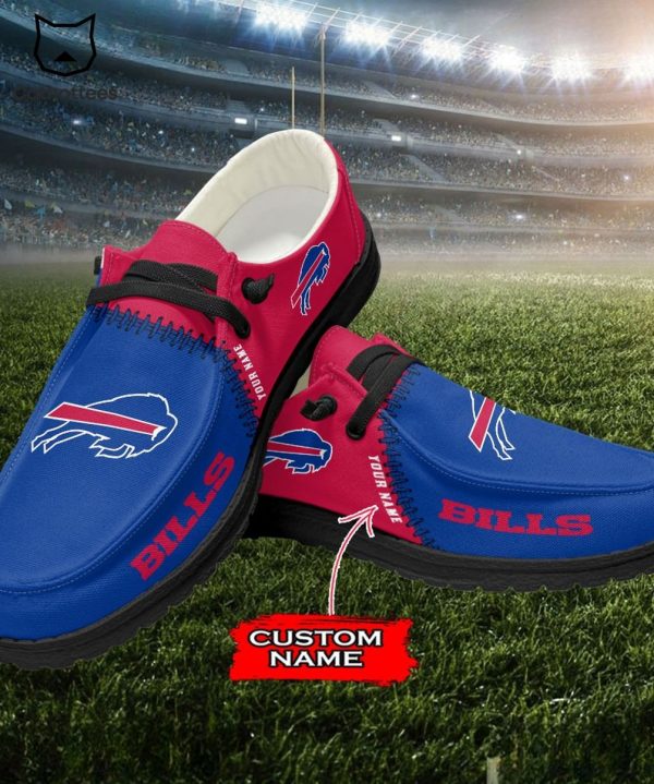 [AVAILABLE] Personalized NFL Buffalo Bills Logo Design Hey Dude Shoes