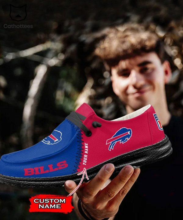 [AVAILABLE] Personalized NFL Buffalo Bills Logo Design Hey Dude Shoes