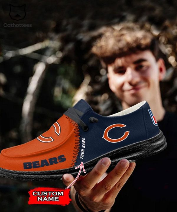 AVAILABLE Personalized NFL Chicago Bears Logo Design Hey Dude Shoes