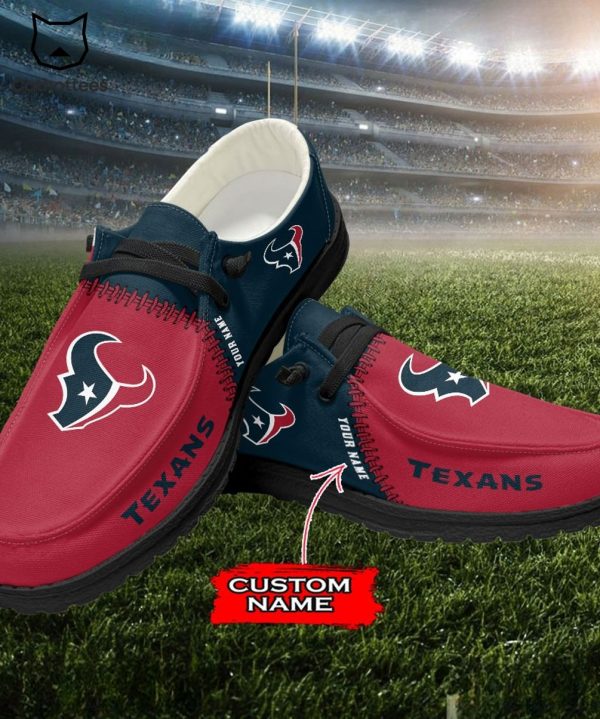 AVAILABLE Personalized NFL Houston Texans Logo Design Hey Dude Shoes