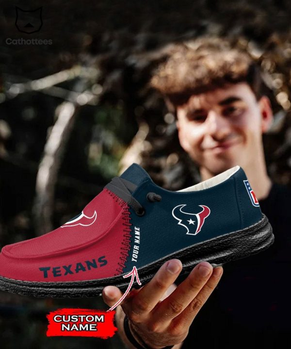 AVAILABLE Personalized NFL Houston Texans Logo Design Hey Dude Shoes