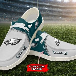 AVAILABLE Personalized NFL Philadelphia Eagles Logo Design Hey Dude Shoes