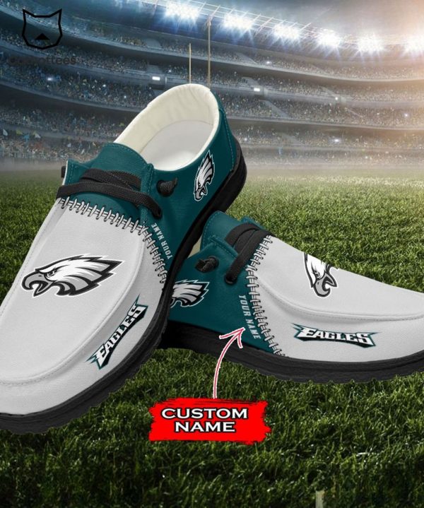 AVAILABLE Personalized NFL Philadelphia Eagles Logo Design Hey Dude Shoes