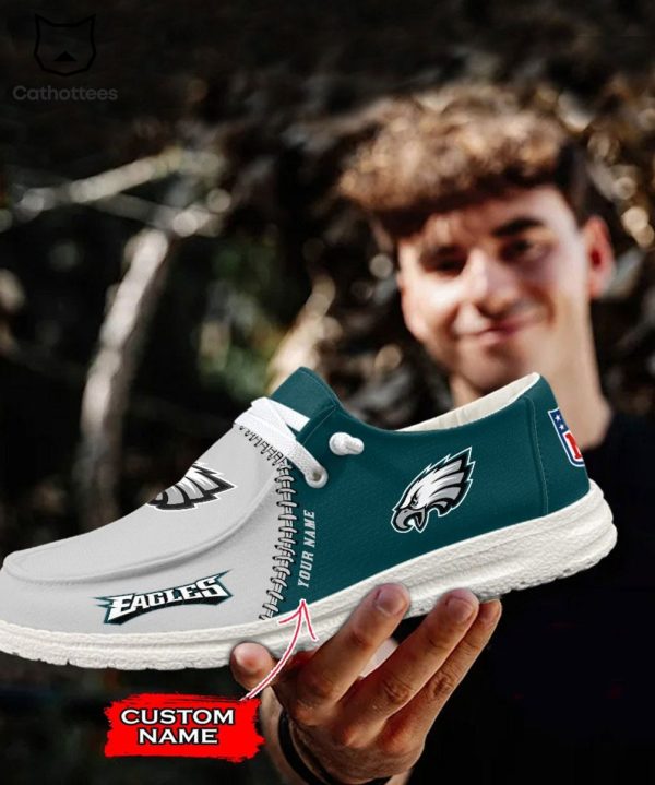 AVAILABLE Personalized NFL Philadelphia Eagles Logo Design Hey Dude Shoes