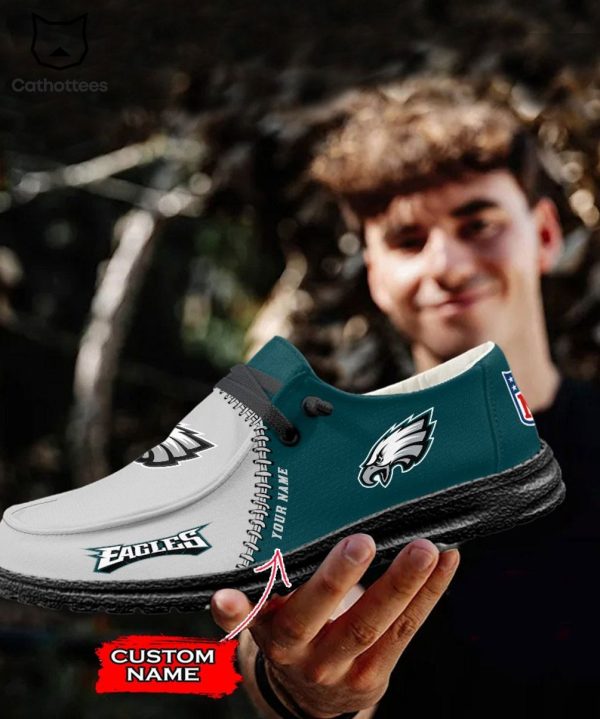 AVAILABLE Personalized NFL Philadelphia Eagles Logo Design Hey Dude Shoes