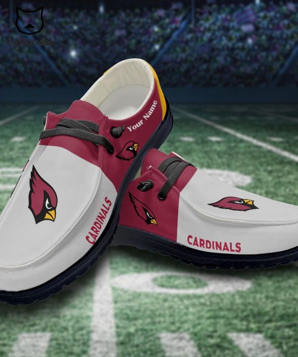 [AVAILABLE] Personalized Personalized NFL Cardinals Mascot Design Hey Dude Shoes