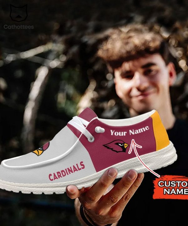 [AVAILABLE] Personalized Personalized NFL Cardinals Mascot Design Hey Dude Shoes