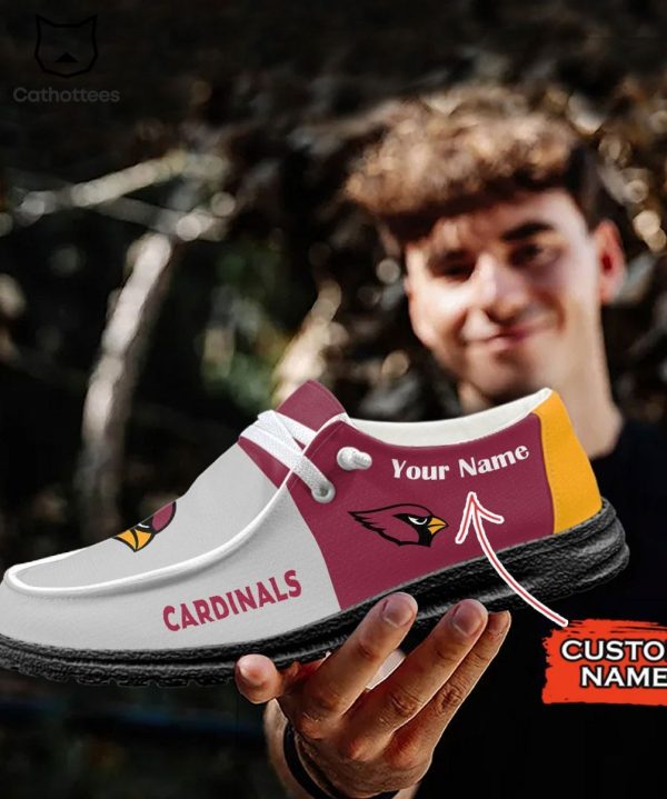 [AVAILABLE] Personalized Personalized NFL Cardinals Mascot Design Hey Dude Shoes