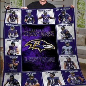 Baltimore Ravens Legends Mascot Portrait Design Blanket